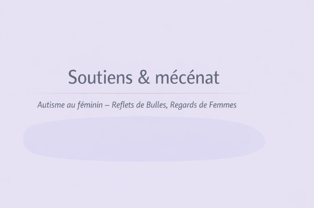 L’action Autisme au féminin – Reflets de Bulles, Regards de Femmes s’appuie sur une dynamique collective réunissant acteurs associatifs, partenaires institutionnels, intervenants et soutiens engagés. Dans ce cadre, certaines structures accompagnent l’action par un mécénat d’intérêt général ou par un soutien logistique, contribuant concrètement à la tenue de l’événement, sans intervenir dans son contenu, ses orientations ou ses prises de parole. Cette page a pour vocation de reconnaître ces engagements, dans une démarche de transparence et de respect des rôles de chacun.
